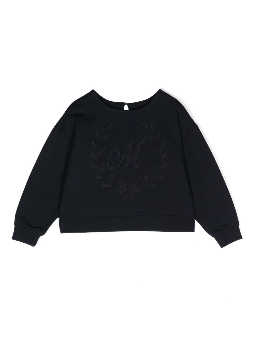 Embroidered-logo sweatshirt - Blue