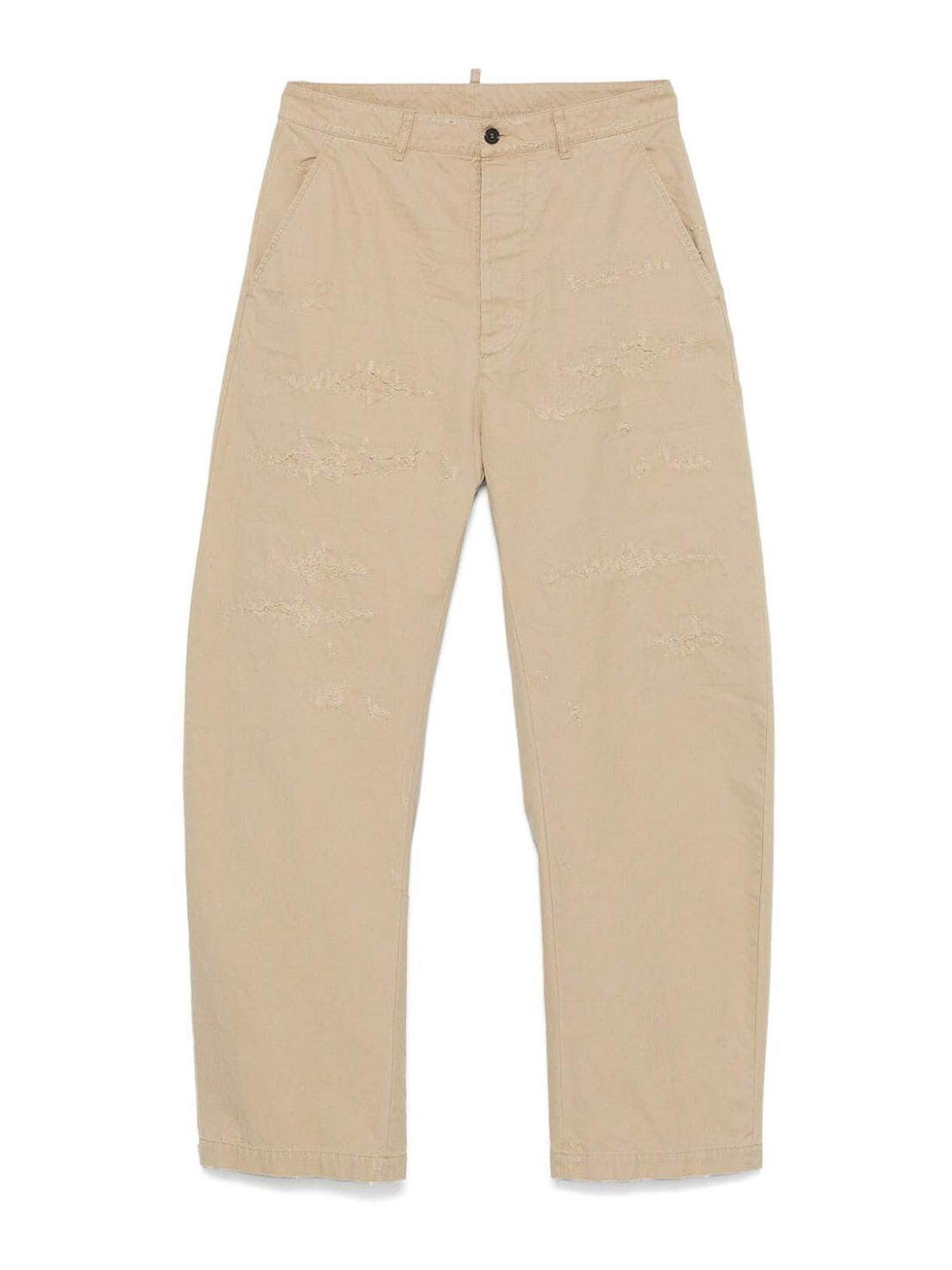 Beige Cotton Pants