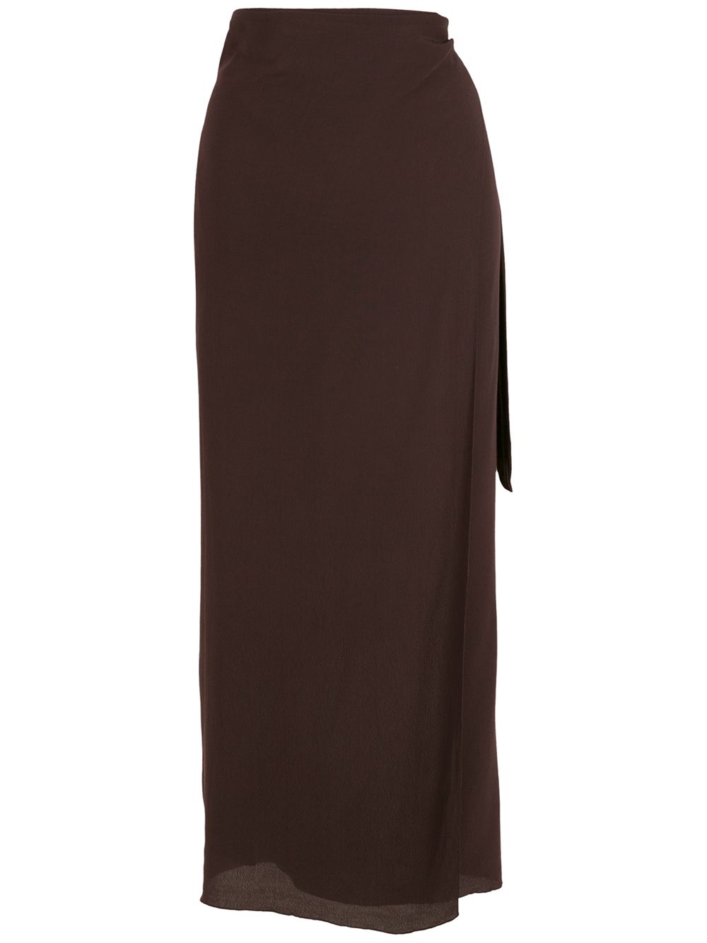 Side-tie sarong skirt - Black