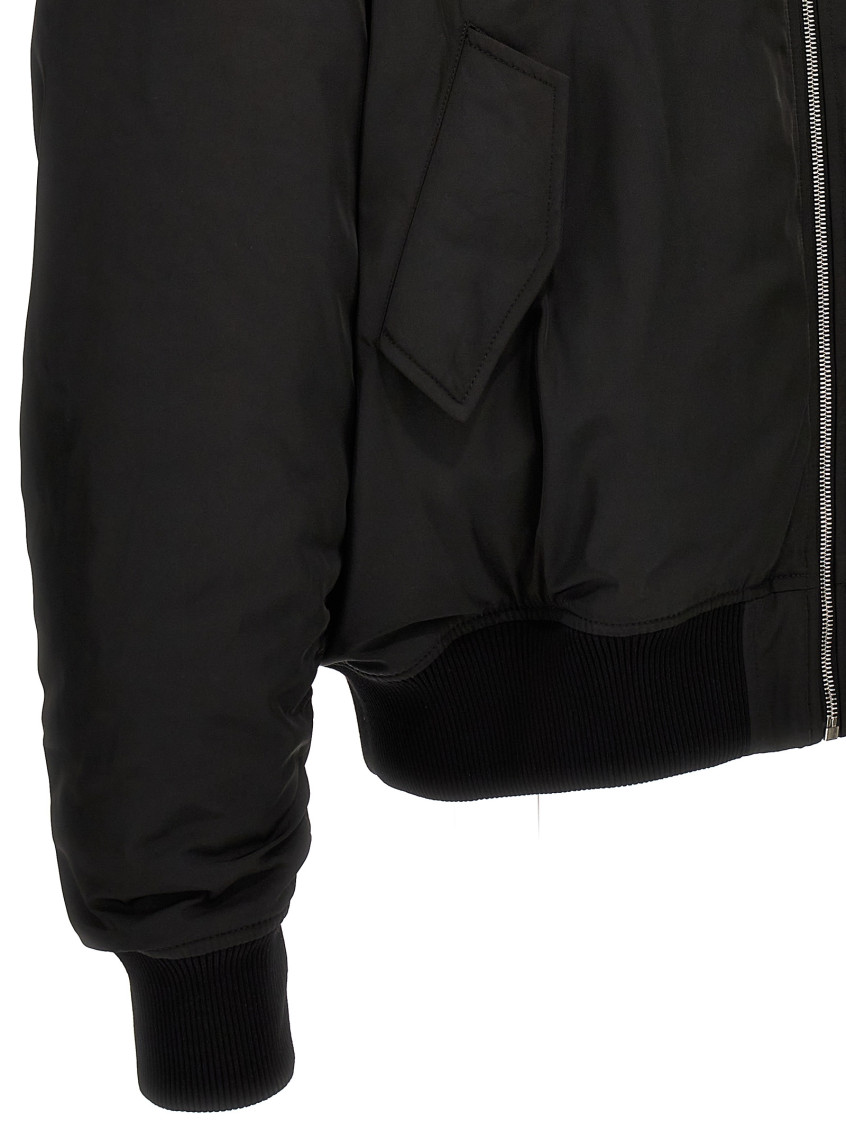 -Nylon Bomber Jacket Giacche Nero-Uomo
