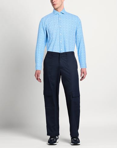 Man Shirt Azure Size 15 ½ Cotton, Linen