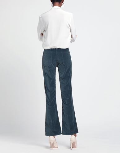 Woman Pants Blue Size M Cotton, Elastane