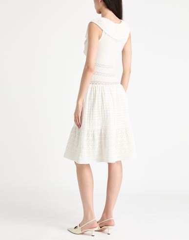 Woman Midi dress Ivory Size 4 Viscose, Polyester