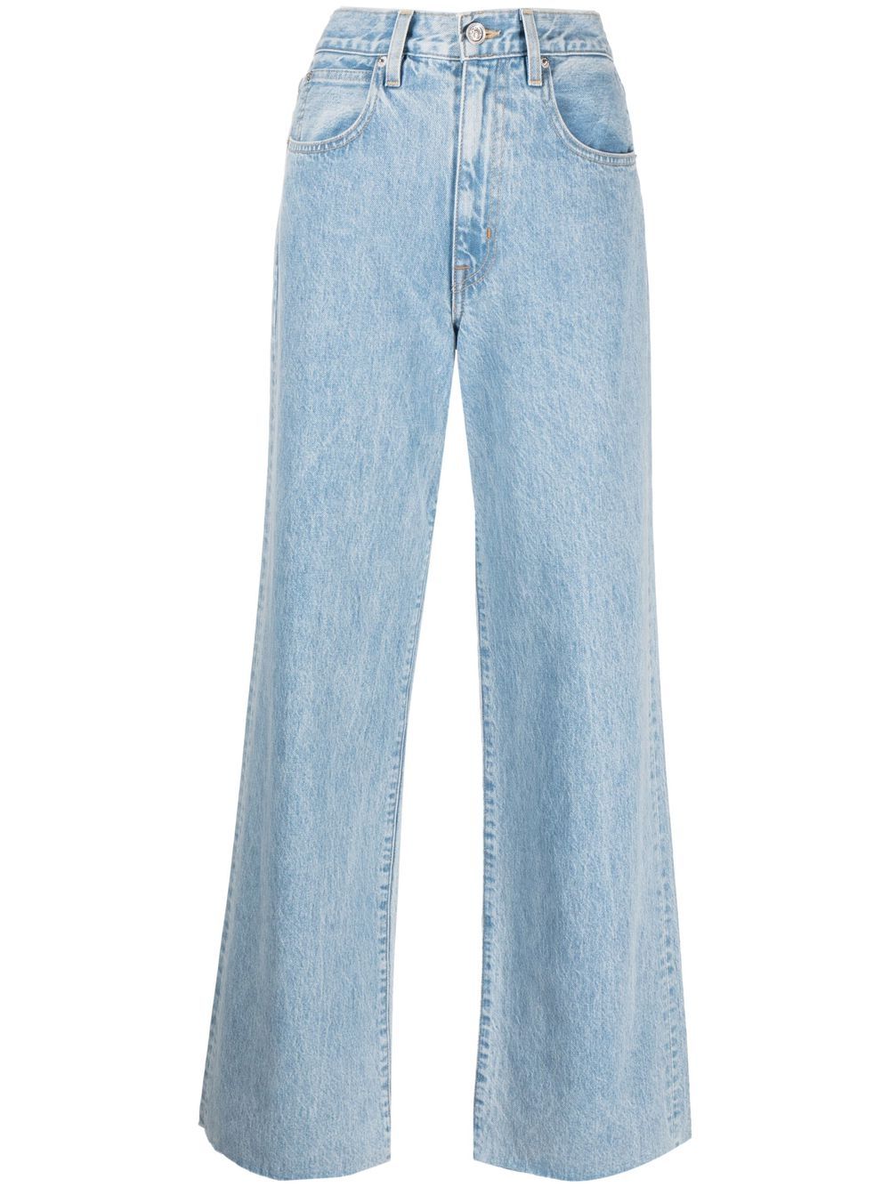 High-waited wide-leg jeans - Blue