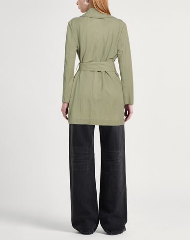 Woman Overcoat & Trench Coat Sage green Size 6 Viscose, Polyamide