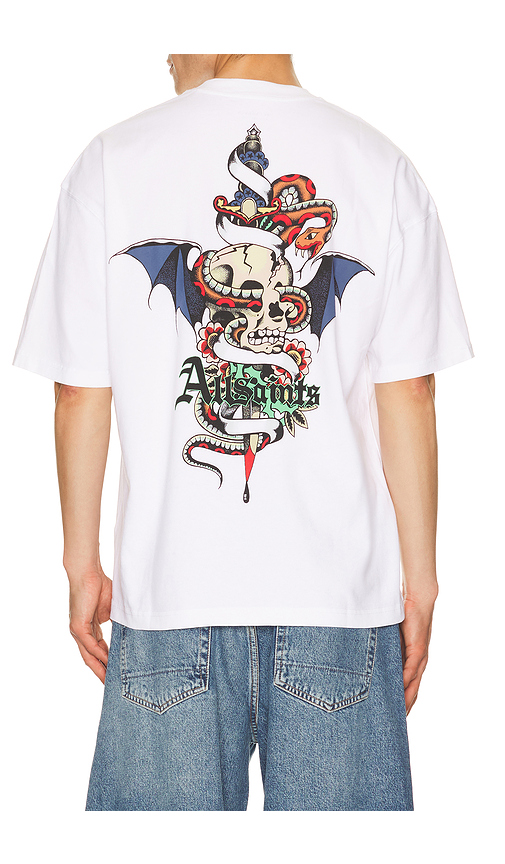ALLSAINTS Blade Crew Tee in White. L. Also in M, S, XL/1X