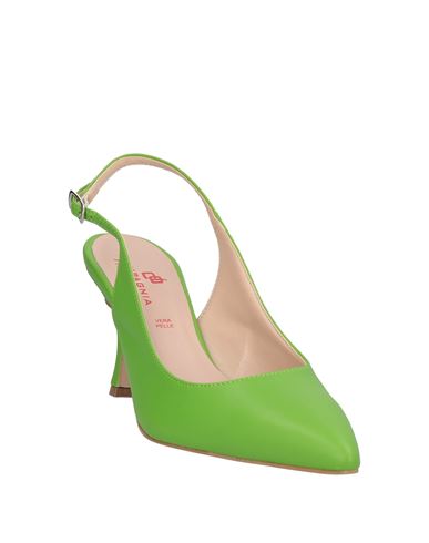 Woman Pumps Lime green Size 11 Leather