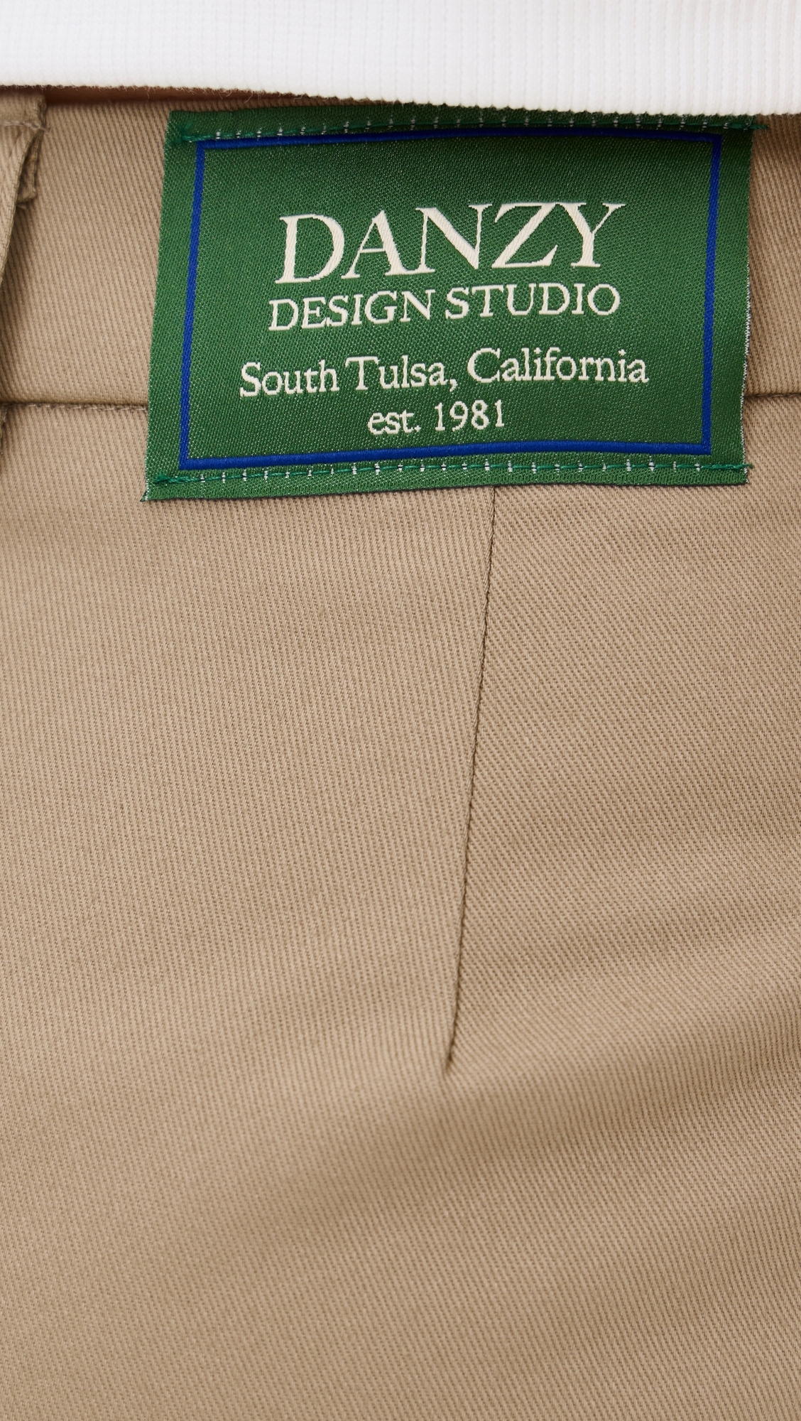 Twill Mini Skirt Khaki