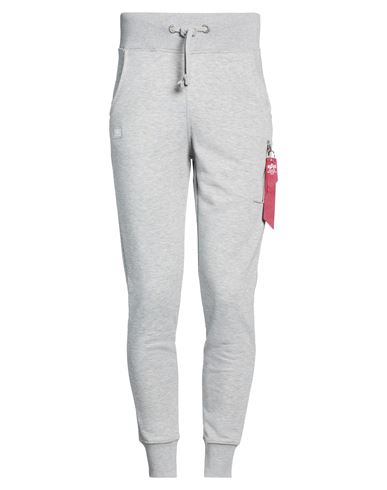 Man Pants Light grey Size S Cotton, Polyester
