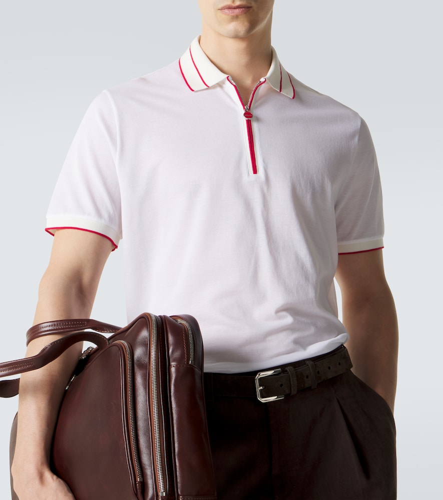 Cotton piqué polo shirt