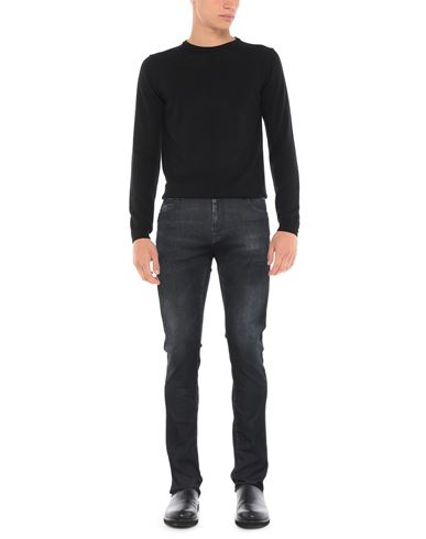 Man Jeans Black Size 34 Cotton, Polyester, Elastane