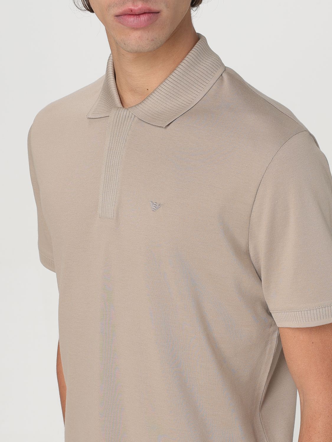 Polo Shirt Men color Beige