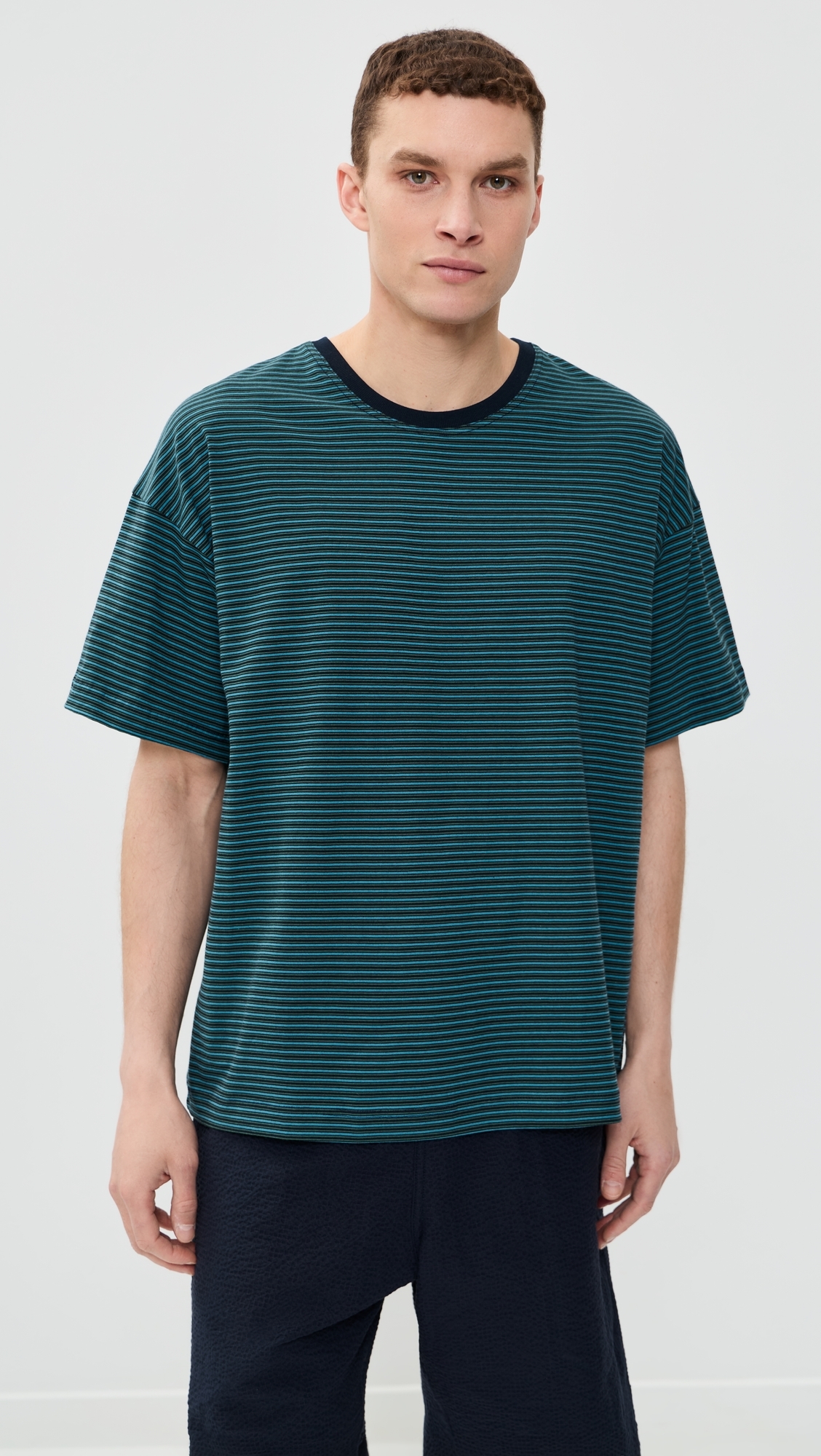 Boxy Paradise Striped Tee Nevermind