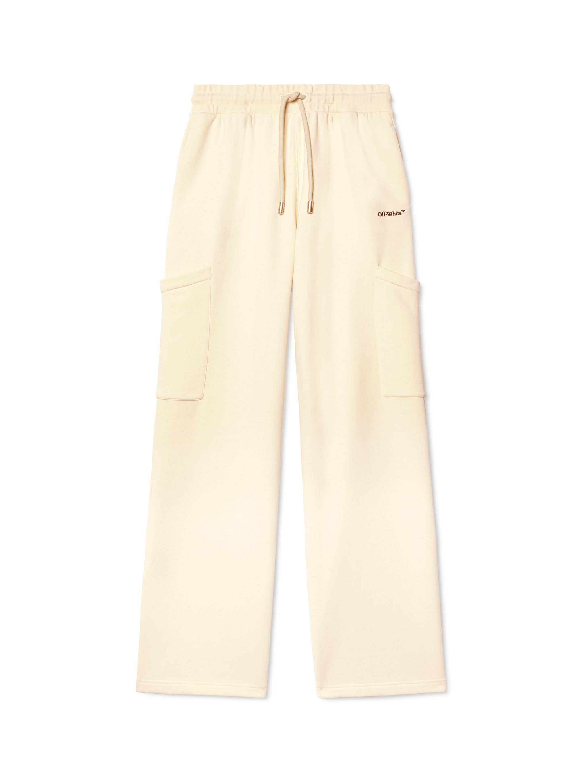 White Bookish Cargo Sweatpants
