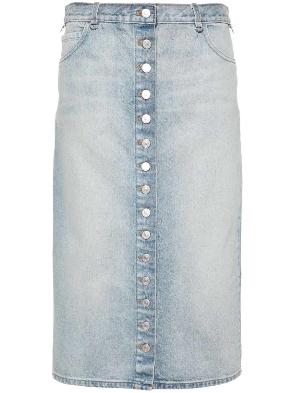 Denim midi skirt