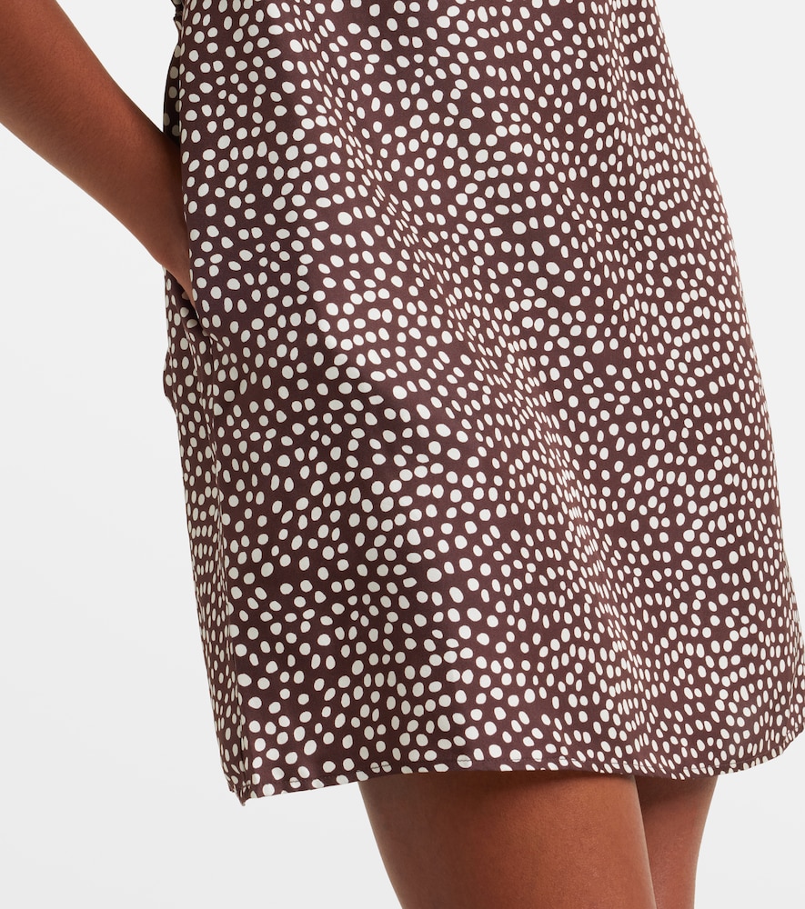 Sintra polka-dot silk twill minidress