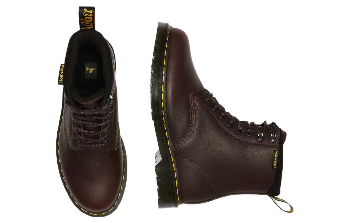 1460 Pascal Warmwair Leather Lace Up Boots 'Dark Brown'
