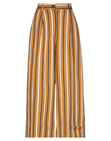 Woman Pants Camel Size 6 Viscose, Polyester, Metal