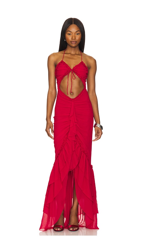 H:ours Haven Maxi Dress in Red.  XS. Also in L, M