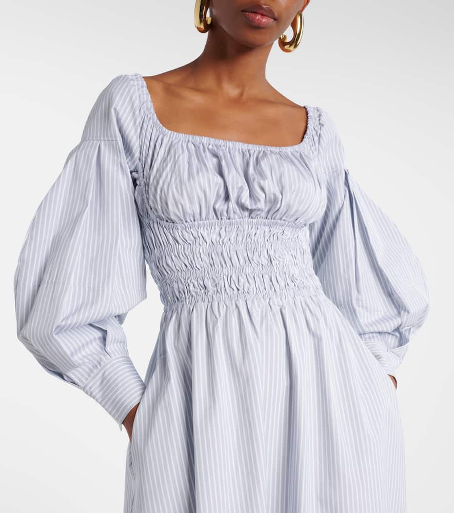 Josie striped cotton midi dress