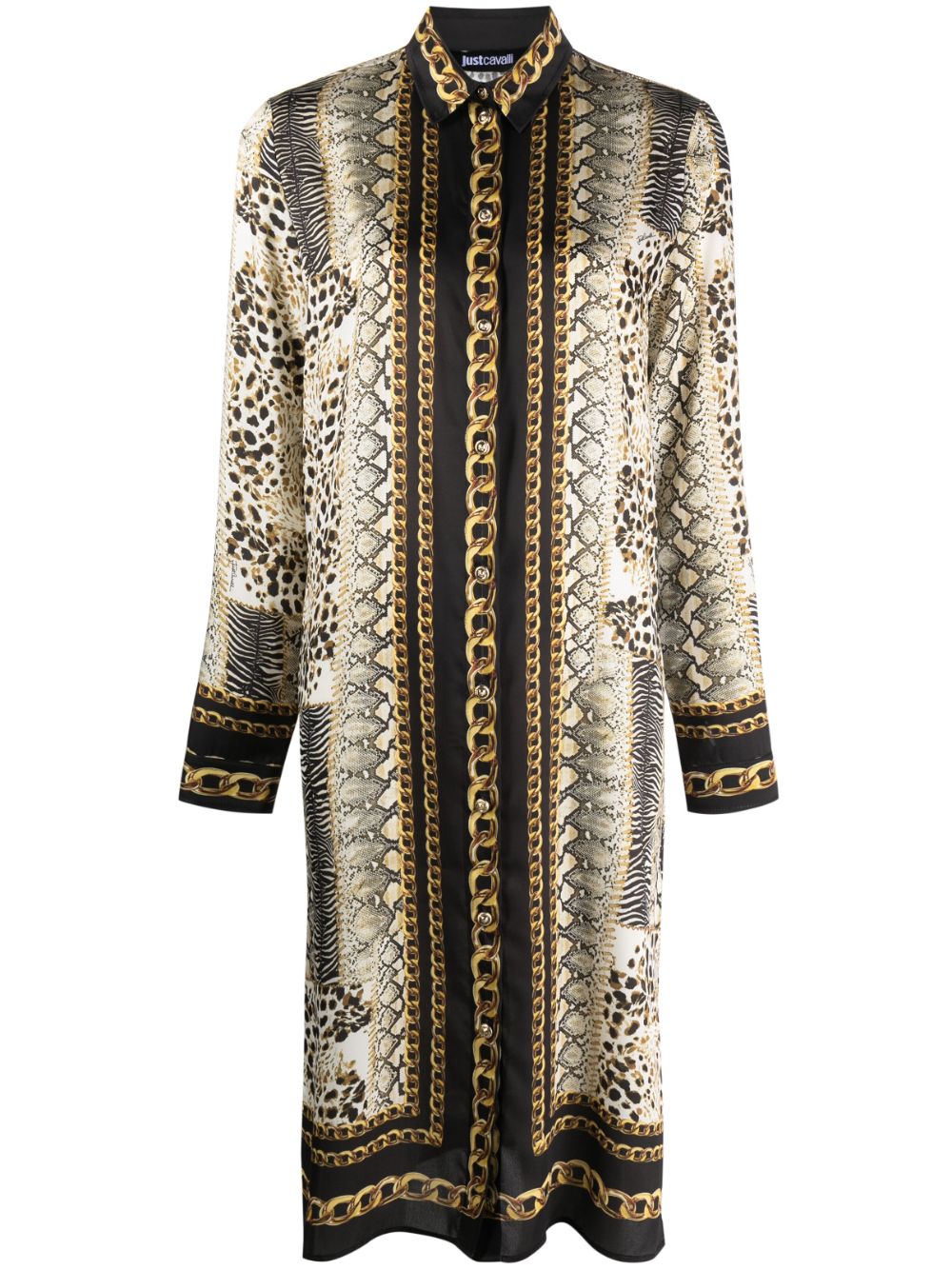 Animal-print dress - Black