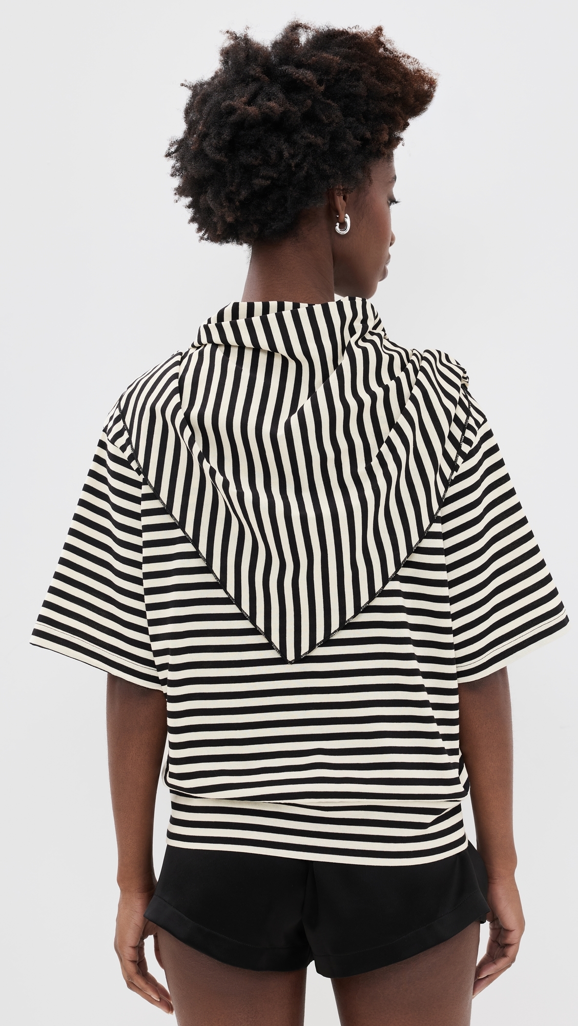 Olsen Short Sleeve Top Onyx Stripe