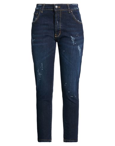 Woman Jeans Blue Size 10 Cotton, Elastane