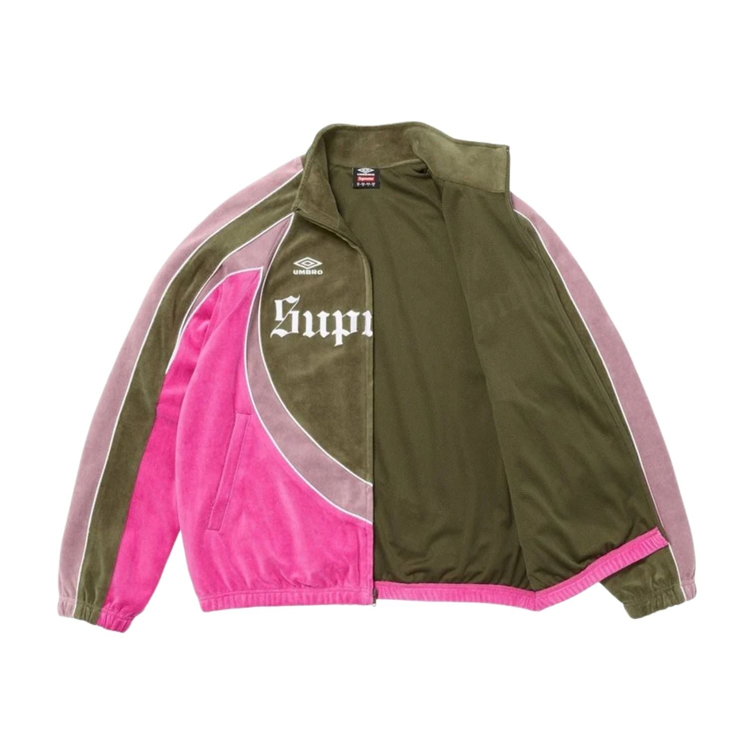 FW26 x Umbro Velour Track Jacket 'Olive'
