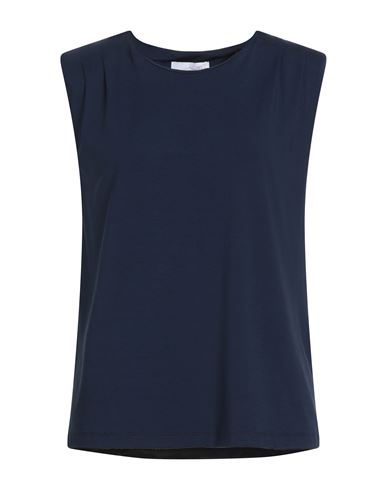 Woman Top Navy Size S Viscose, Elastane