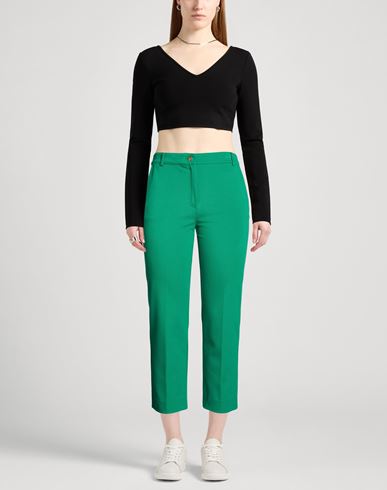 Woman Pants Green Size 12 Viscose, Polyamide, Elastane