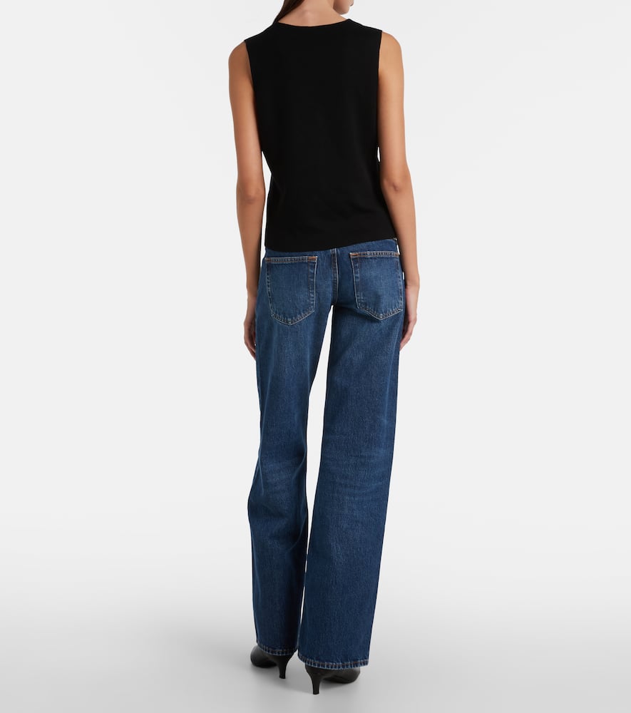 The Gray low-rise wide-leg jeans