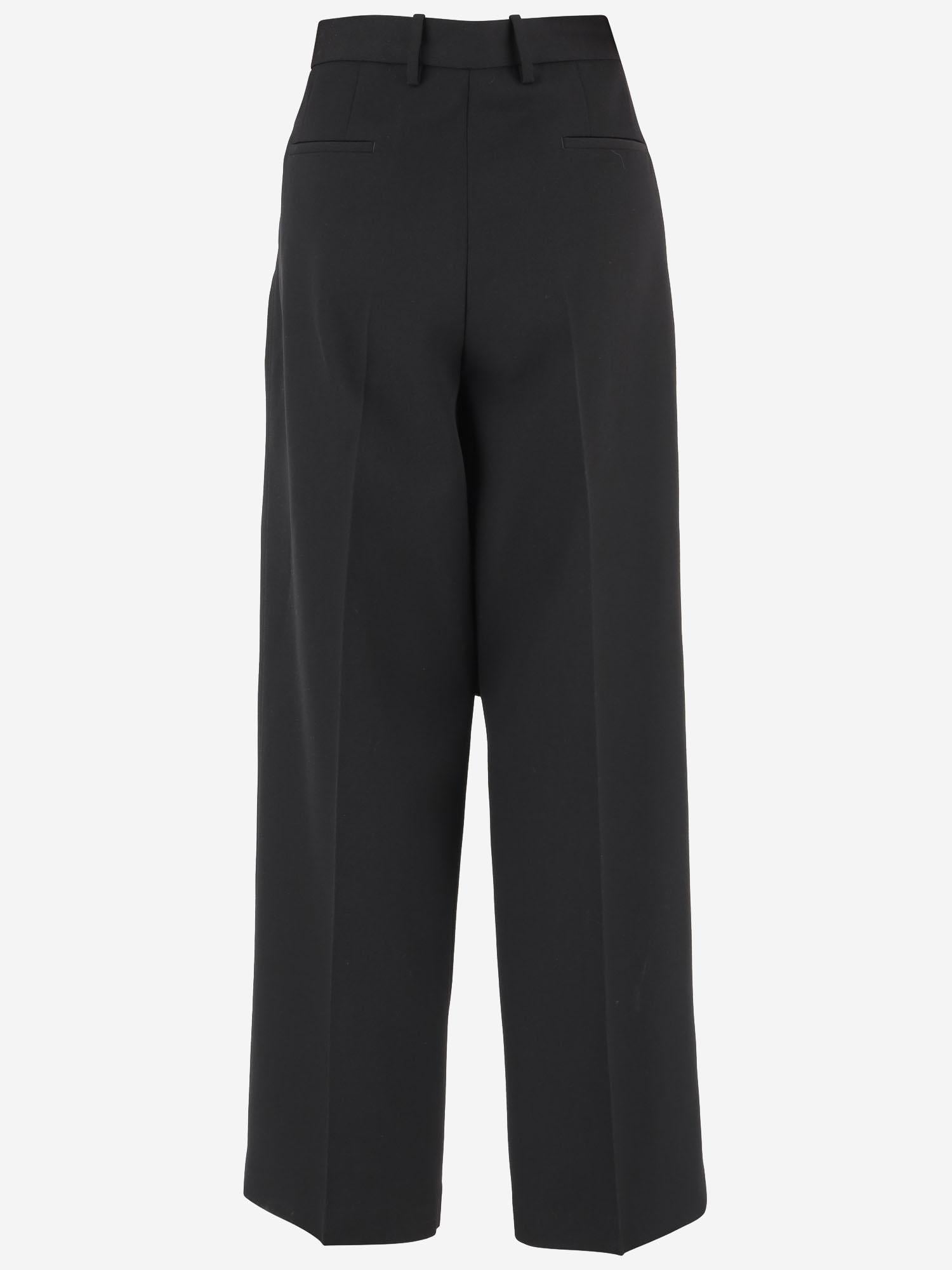 Wool Trousers — Black