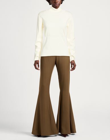 Woman Turtleneck Cream Size M Viscose, Polyester