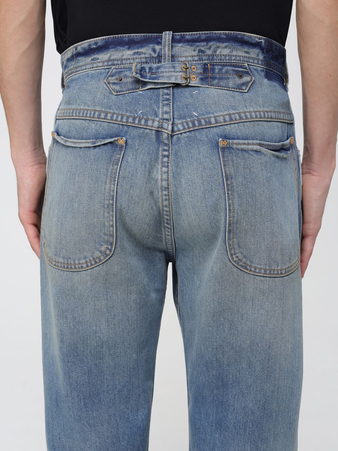 Pants Men color Denim