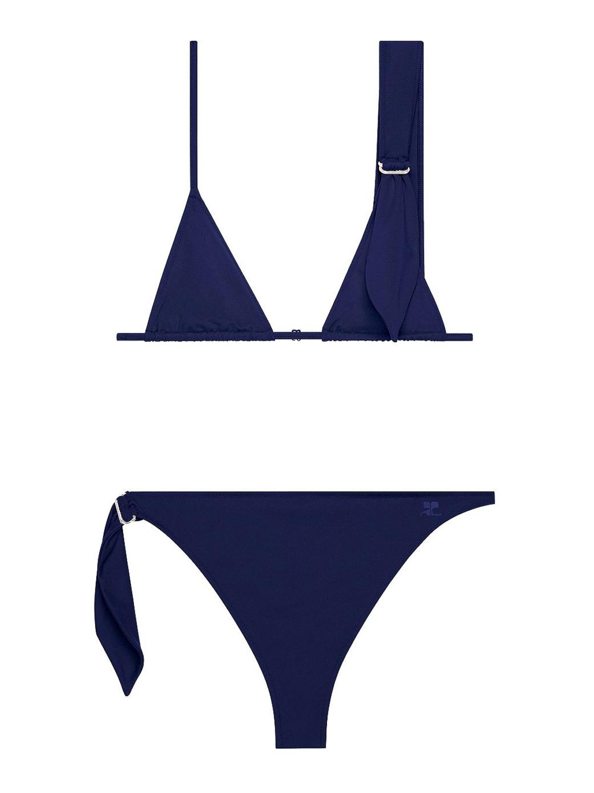Navy Blue Scarf Bikini Set