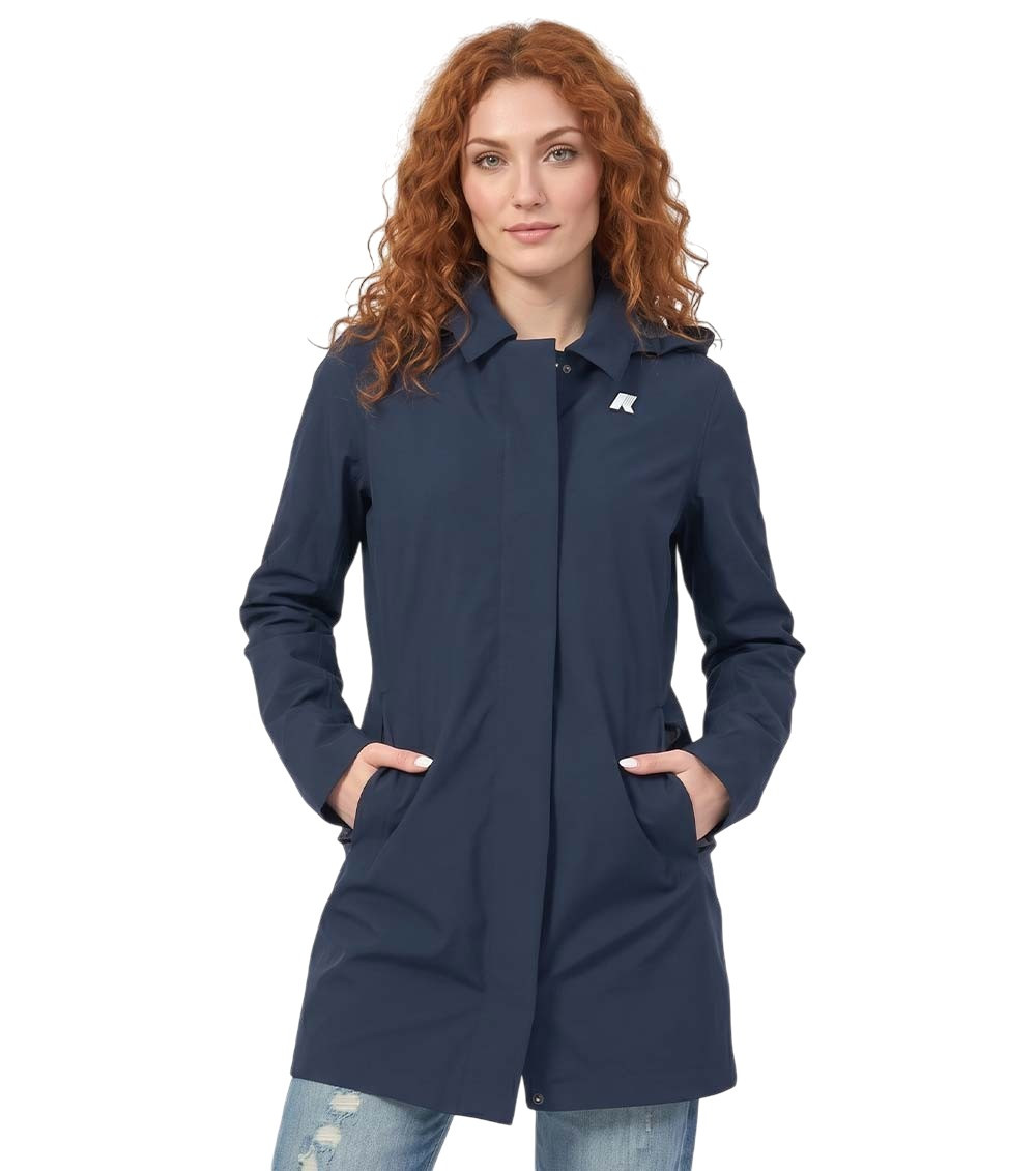 Blue Solid Shirt Collar Jacket