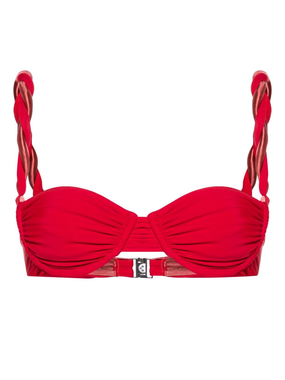 Chunky Rope underwire bikini top - Red