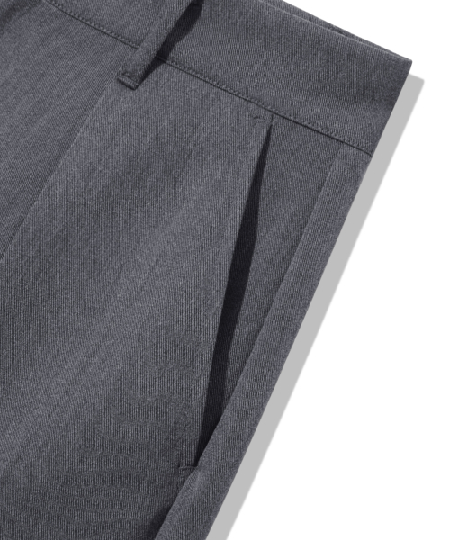 Front V-Tuck Wide Slacks