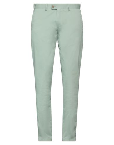 Man Pants Sage green Size 40S Cotton, Nylon, Elastane