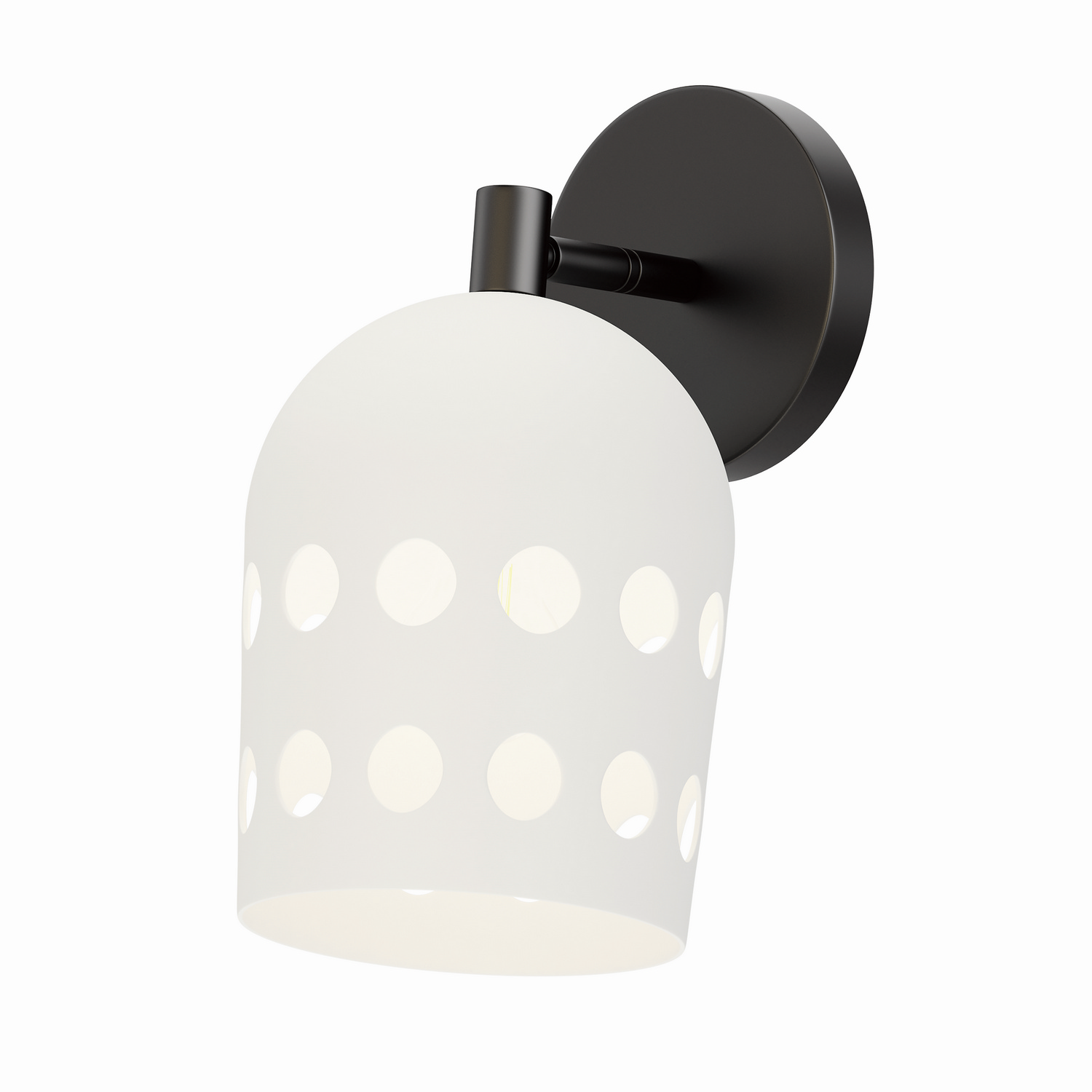 Black One Light Wall Sconce from the Dottie Collection