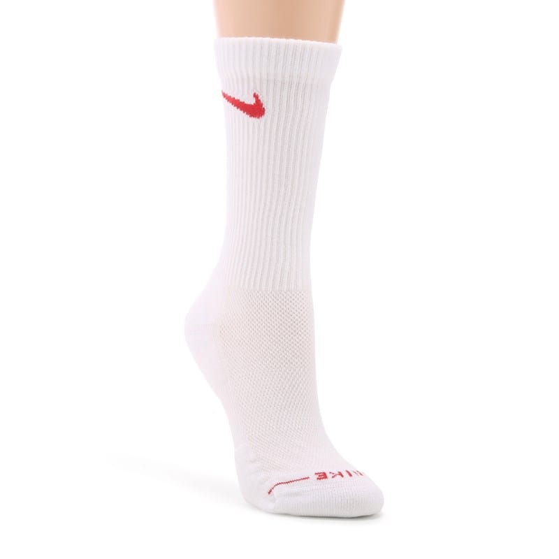 6 Pack Medium Everyday Elevated Cushion Crew Socks (White/Multi Swoosh)