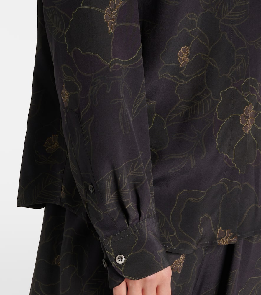 Floral silk shirt