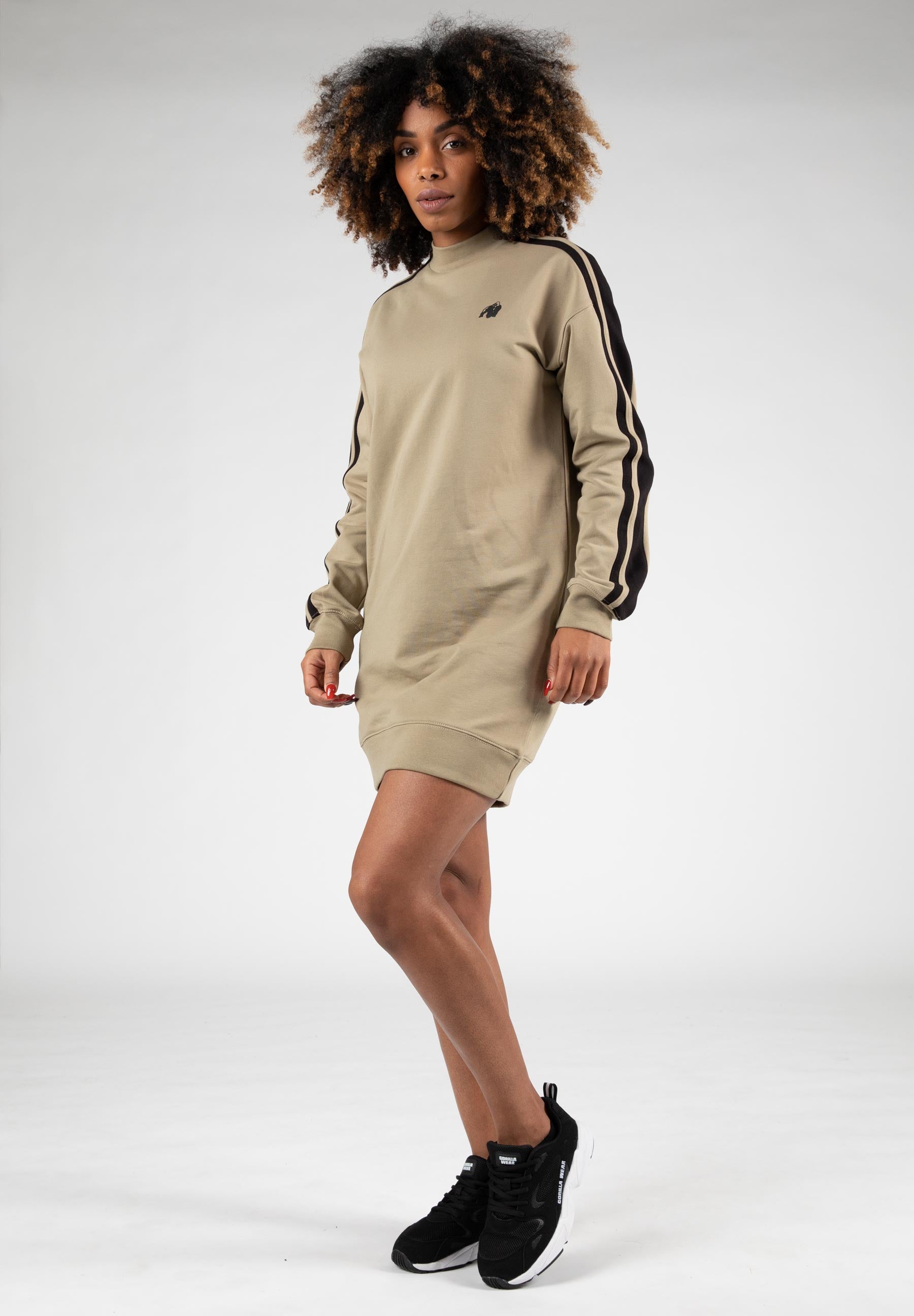 Isabella Sweatshirt Dress - Beige