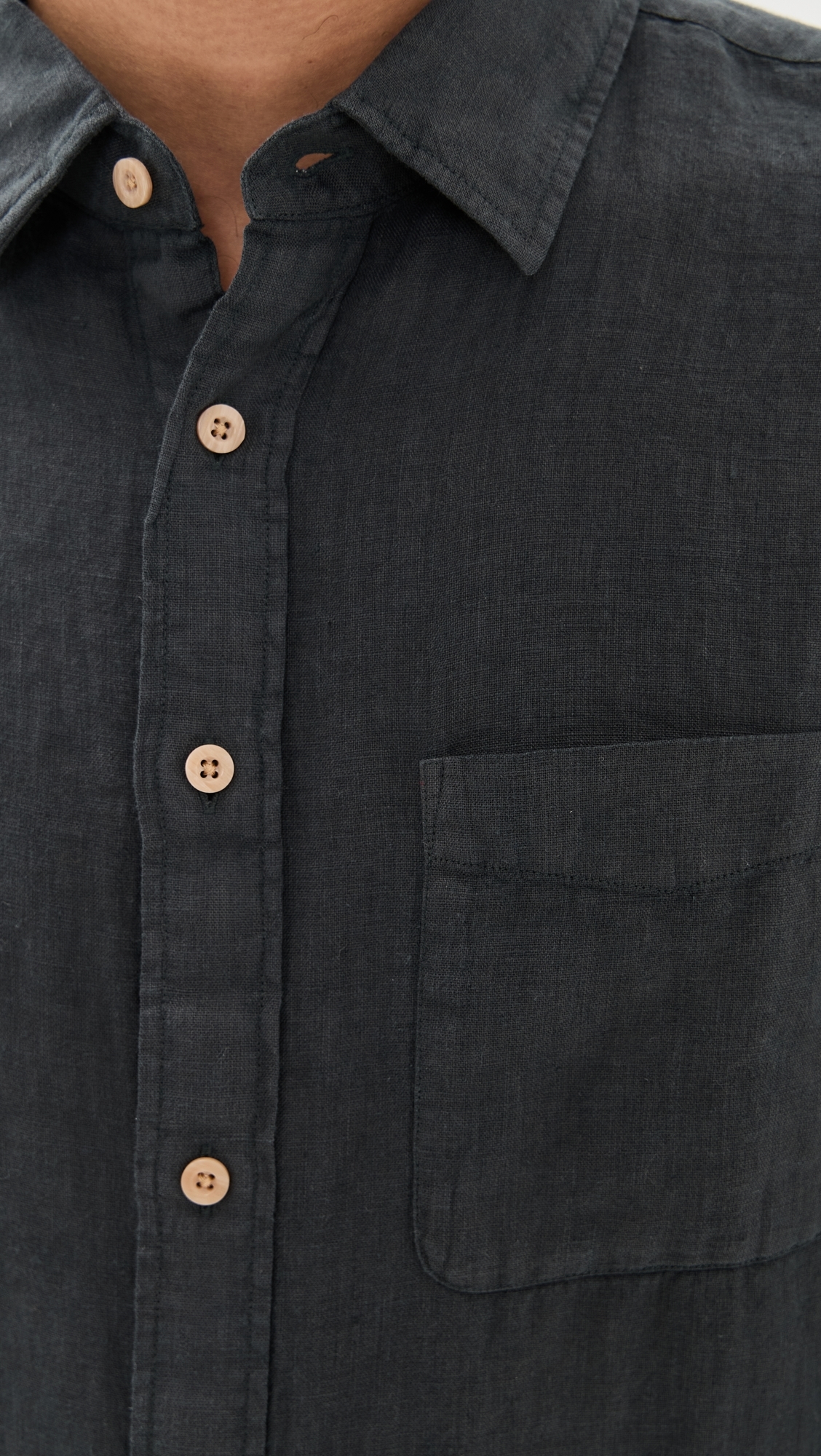 Laguna Linen Shirt Washed Black 