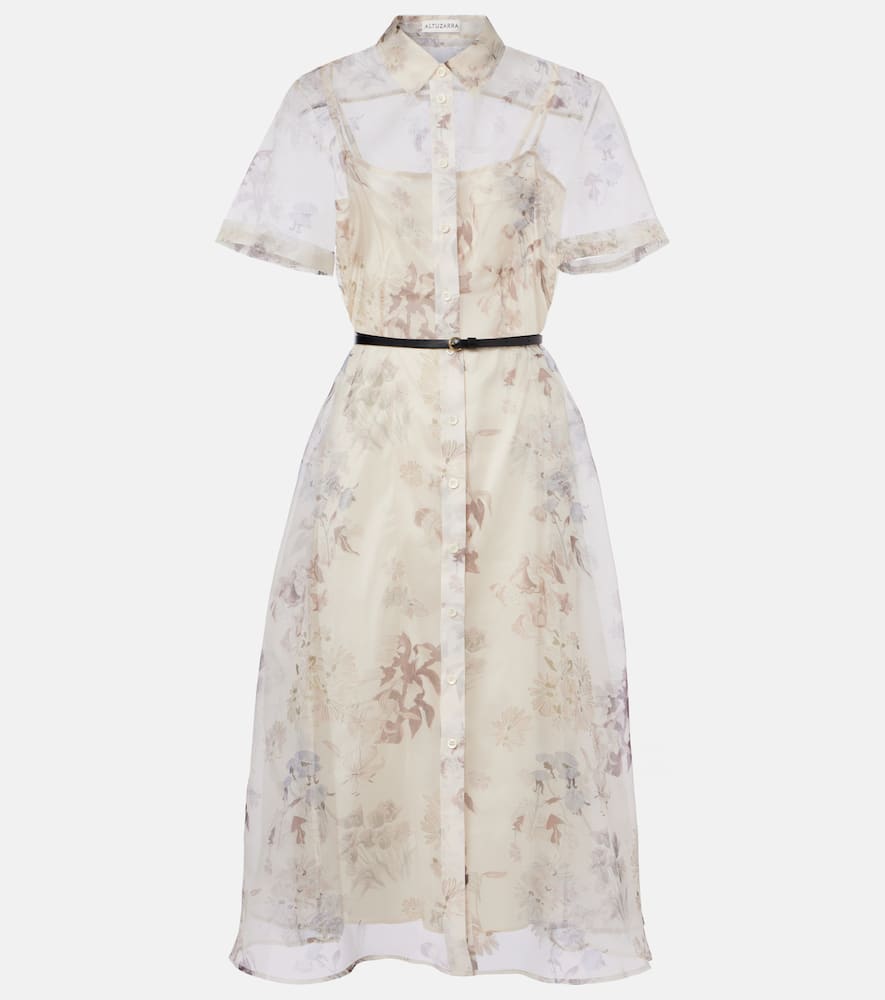 Kiera floral silk midi dress