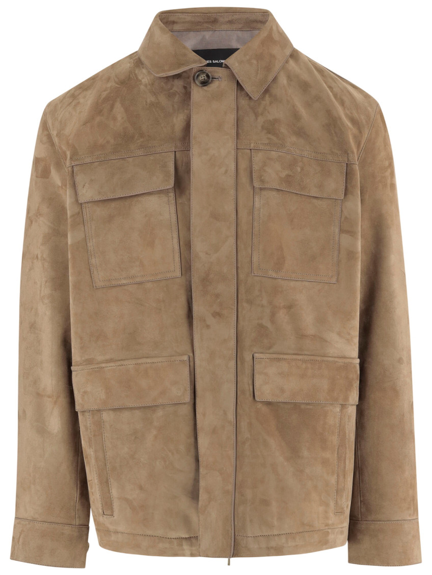 Beige Shirt Collar Jacket