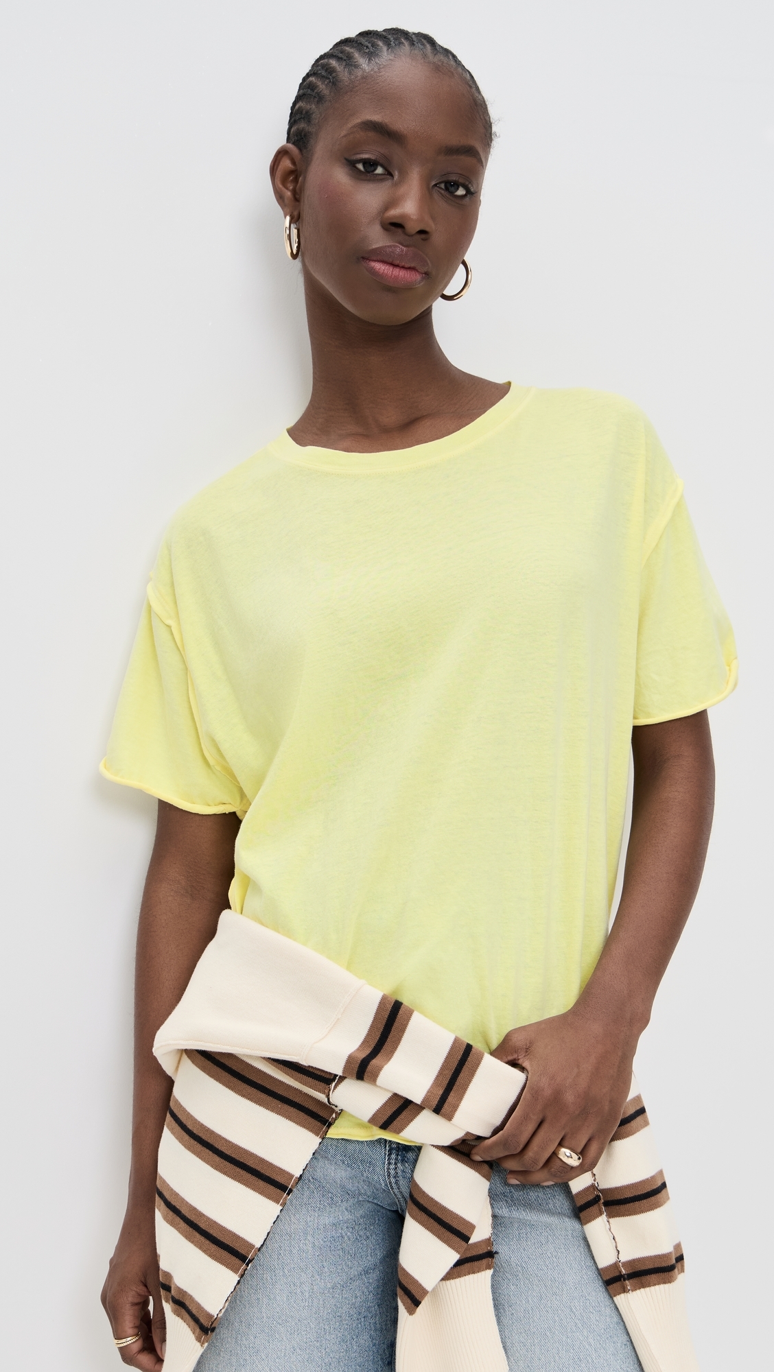 Free People Nina Tee Yellow Finch