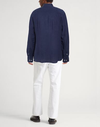 Man Shirt Navy Size S Linen