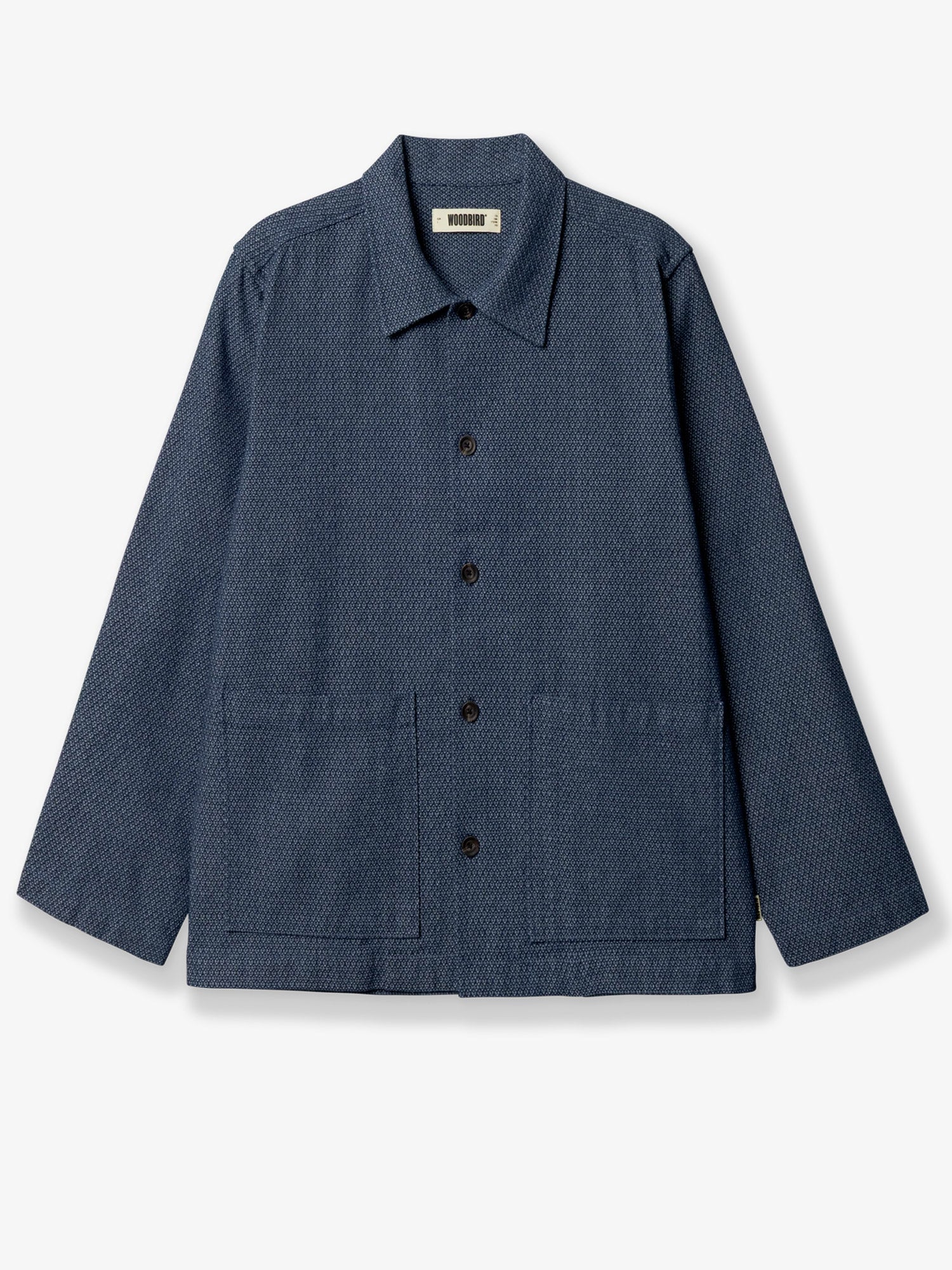 Cotton-Blend Denim Jacket — Blue
