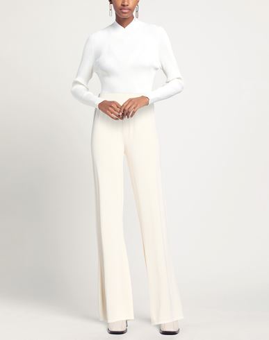 Woman Pants Cream Size M Viscose, Nylon